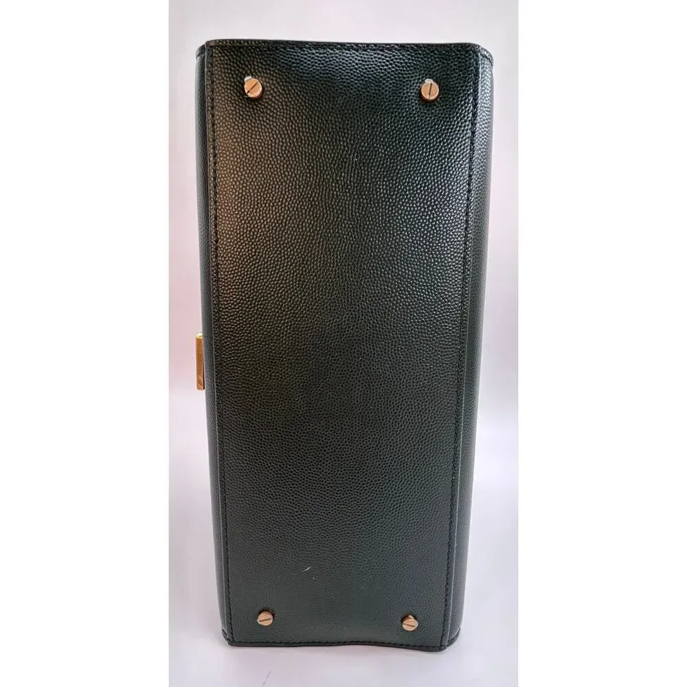 YSL Green Cassandra Leather Top Handle Crossbody Bag GHW Medium Authentic CoA - Picture 5 of 11